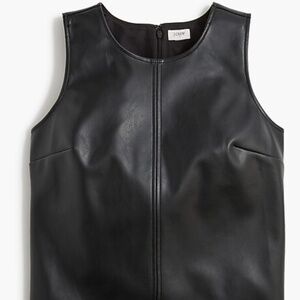 Jcrew Black Faux Leather Shell Top